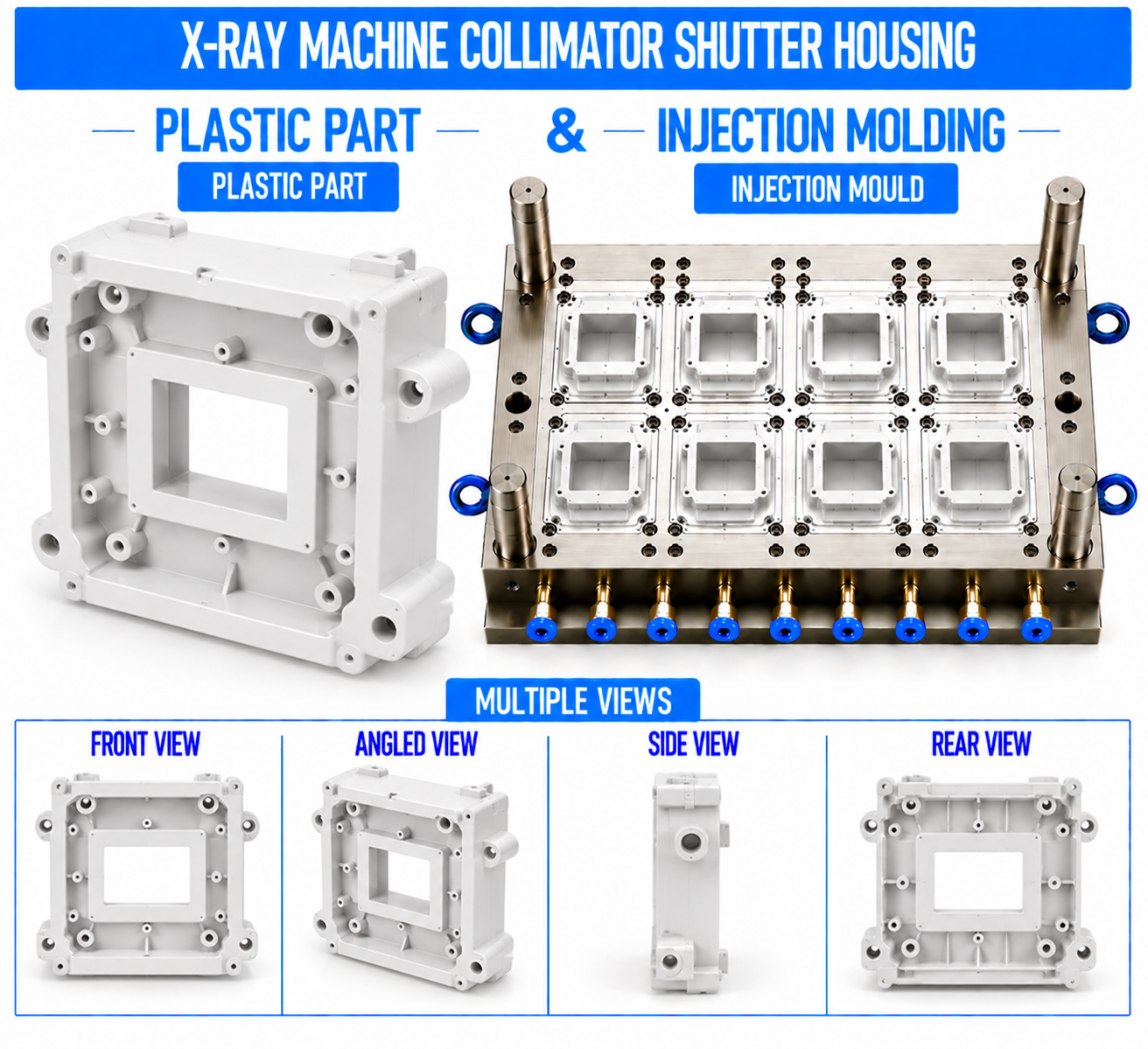 X-Ray Machine Plastic Collimator Shutter Housing Mould and Moulding Service
